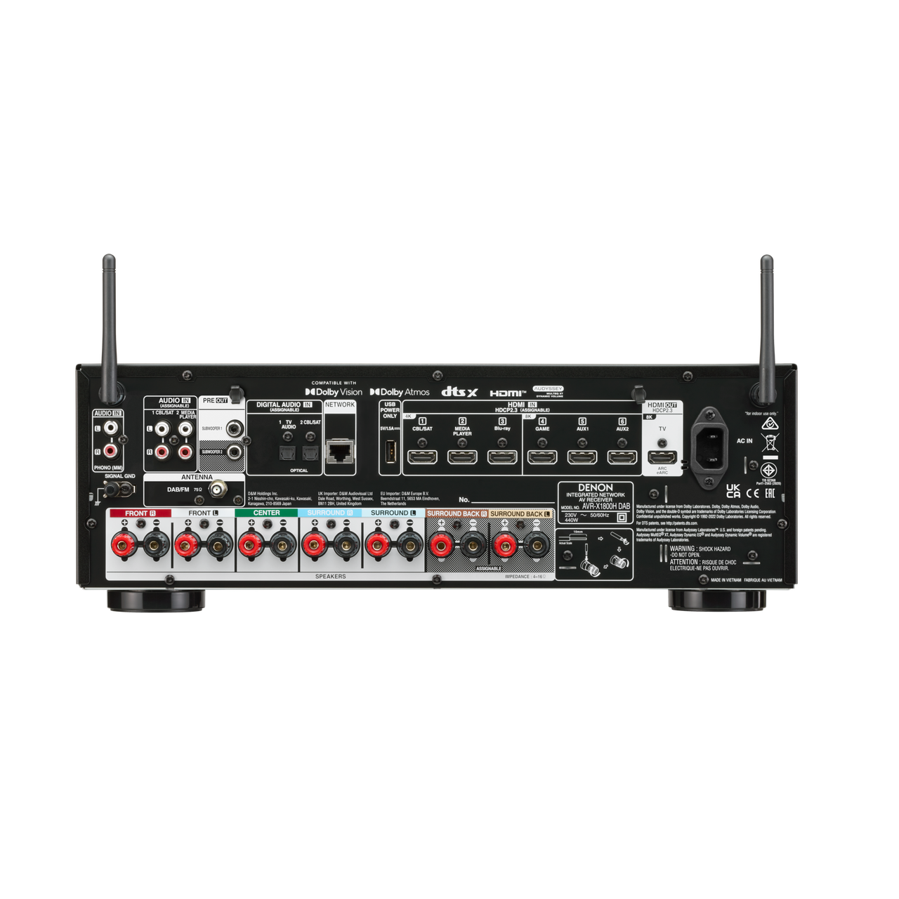 Denon AVRX1800HDAB – Receiver (7.2 ch)-🟢 PremiumHIFI audio store