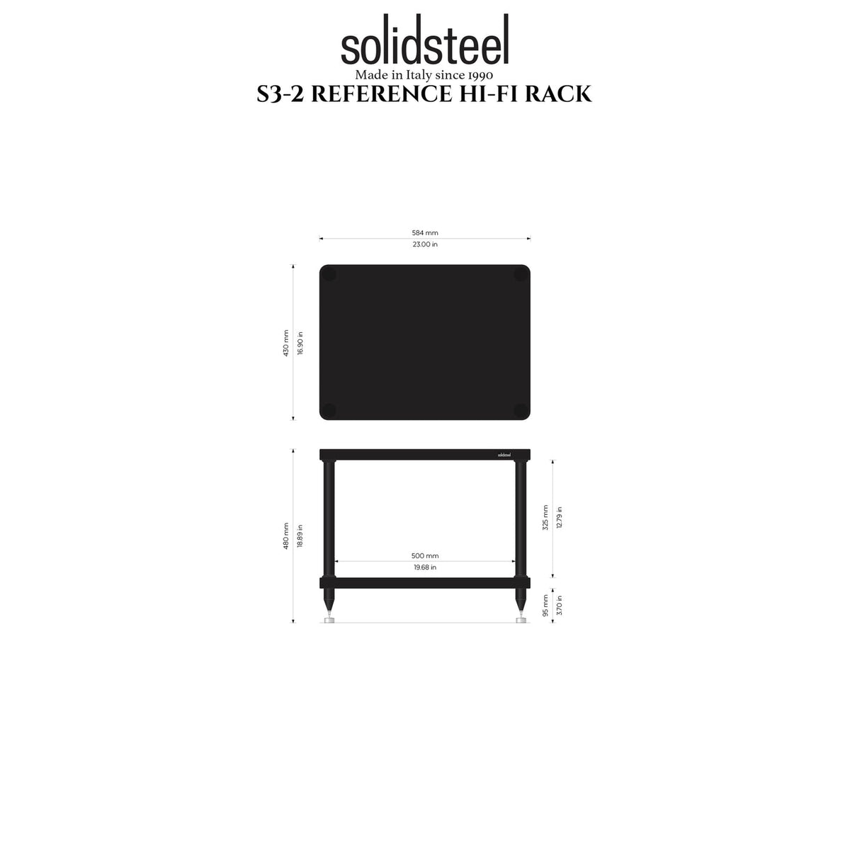 SolidSteel S3-2 Hi-Fi Audio Rack-🟢 PremiumHIFI audio store