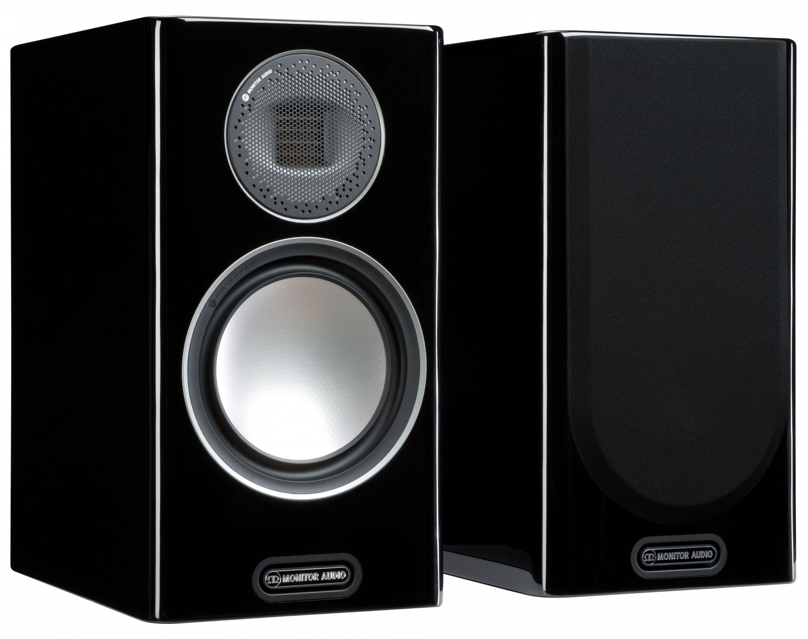 Monitor Audio-Monitor Audio Gold 100 Piano Black (5G) shelf hi fi speakers pair-PremiumHIFI