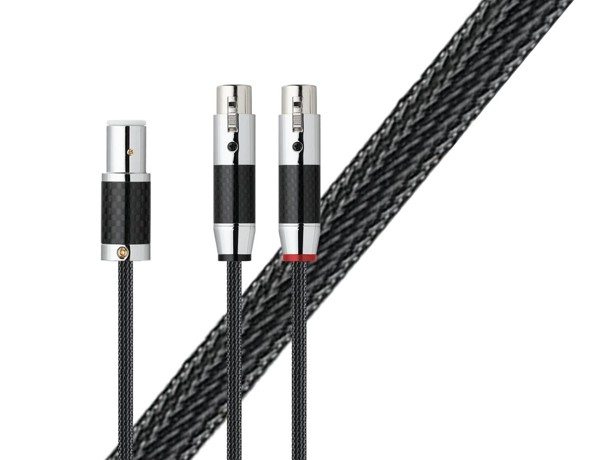Pro-Ject Connect it Phono RS 5P XLR cable and braided jacket detail