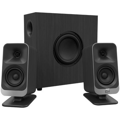 Klipsch ProMedia Lumina 2.1 Gaming Audio System with Subwoofer and LED Lighting Effects Built-in