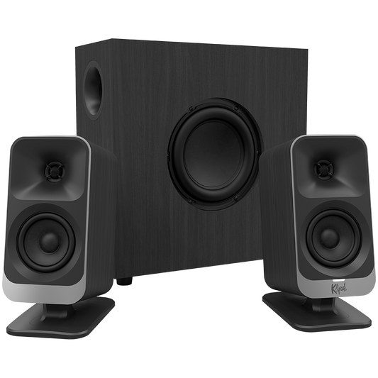 Klipsch ProMedia Lumina 2.1 Gaming Audio System with Subwoofer and LED Lighting Effects Built-in