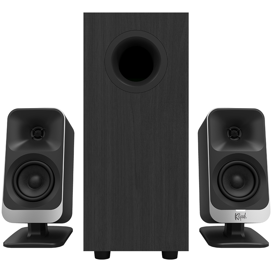 Klipsch ProMedia Lumina 2.1 Gaming Audio System with Subwoofer and LED Lighting Effects Built-in