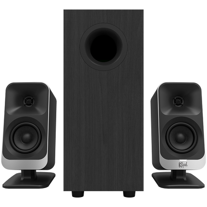 Klipsch ProMedia Lumina 2.1 Gaming Audio System with Subwoofer and LED Lighting Effects Built-in