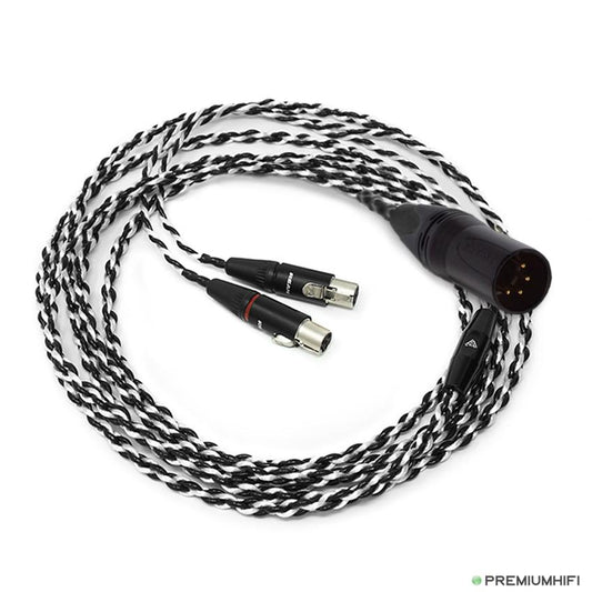Audeze Black-Silver Cable 4-Pin XLR-🟢 PremiumHIFI audio store