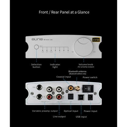 Aune-X8 XVIII BT Magic DAC Bluetooth AptX HD LDAC-PremiumHIFI
