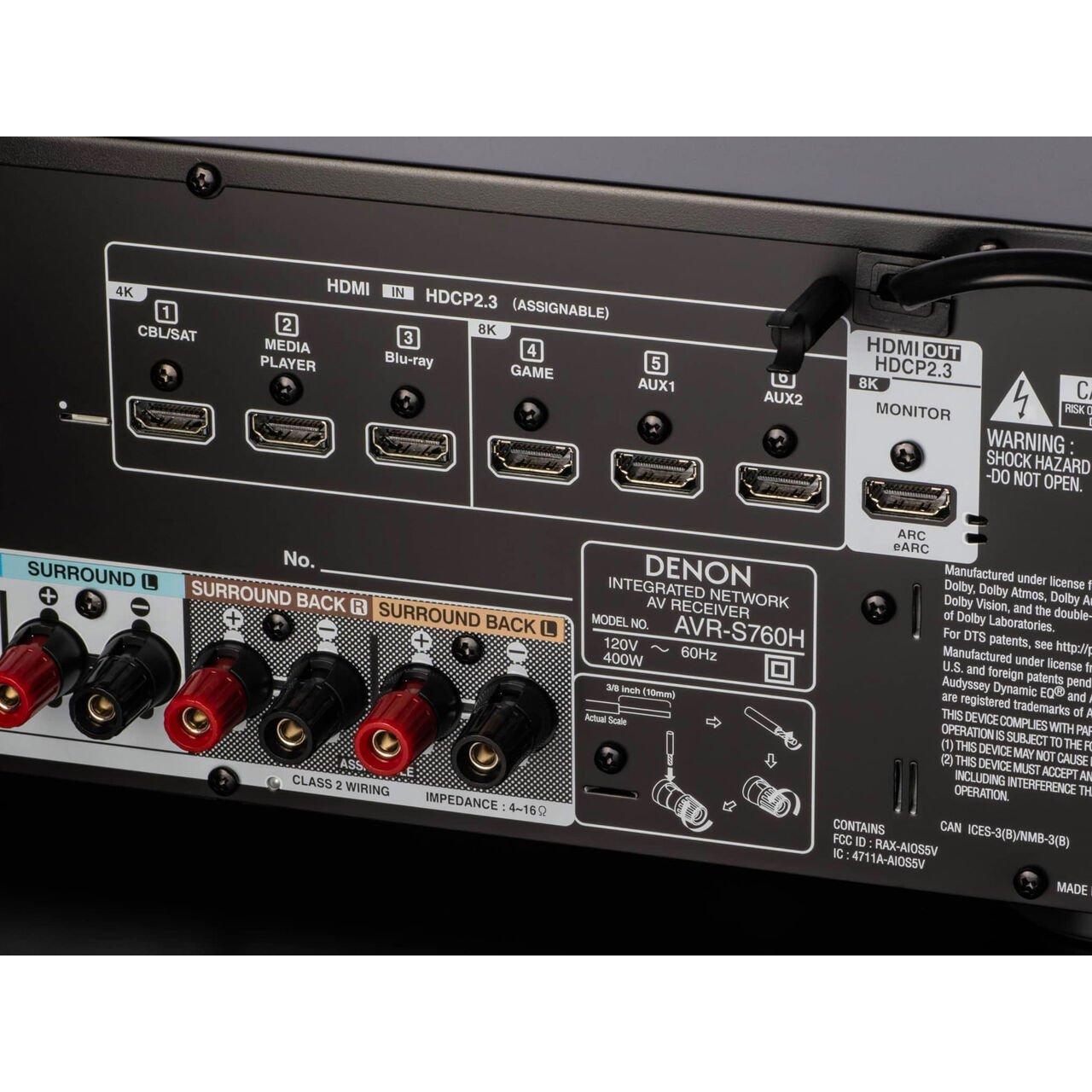 Denon AVRS760H – Receiver (7.2 ch)-🟢 PremiumHIFI audio store