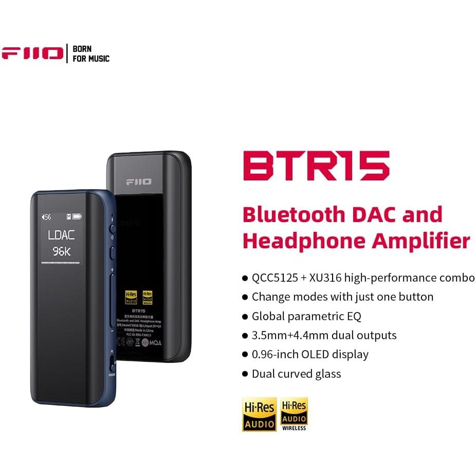 FiiO BRTR15 Portable Bluetooth DAC & Headphone Amp-🟢 PremiumHIFI audio store