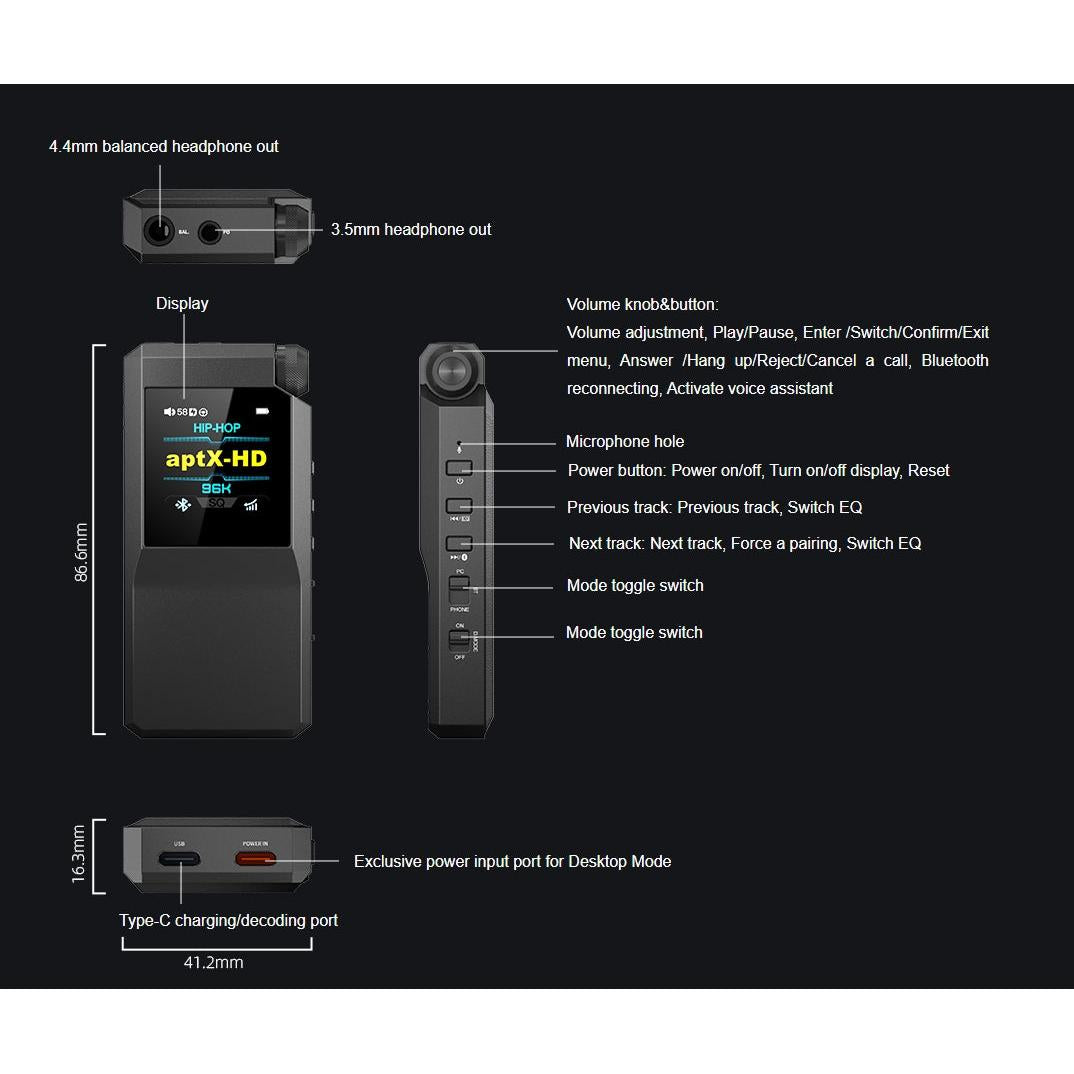 FiiO BTR17 Portable Bluetooth DAC & Amp-🟢 PremiumHIFI audio store