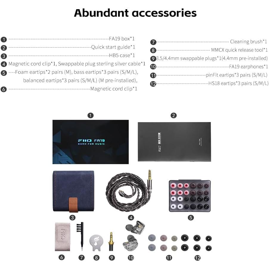 FiiO FA19 In-Ear Wired Headphones-🟢 PremiumHIFI audio store