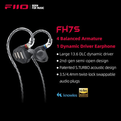 FiiO FH7S In-Ear Wired Headphones-🟢 PremiumHIFI audio store