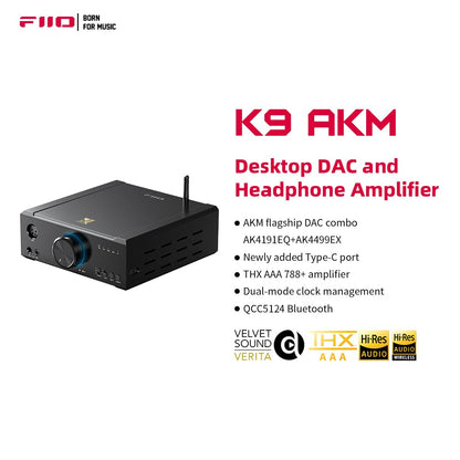 FiiO K9 AKM Headphone Amplifier/DAC-🟢 PremiumHIFI audio store
