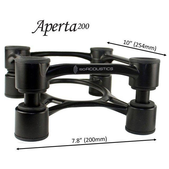 IsoAcoustics Aperta200 Black Speaker Isolation Stand-🟢 PremiumHIFI audio store