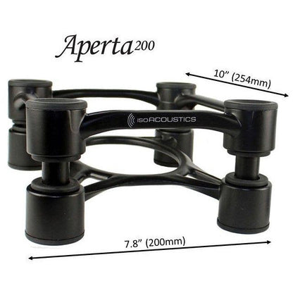 IsoAcoustics Aperta200 Black Speaker Isolation Stand-🟢 PremiumHIFI audio store