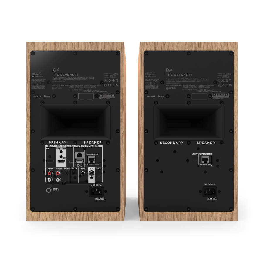 Klipsch The Sevens II Ebony Dolby Atmos 6.5-inch Powered Speakers Pair