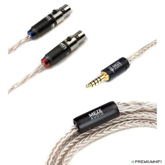 Meze Audio EMPYREAN 4.4 mm BALANCED SILVER PLATED PCUHD UPGRADE CABLES mini XLR to balanced 4.4 mm-🟢 PremiumHIFI audio store