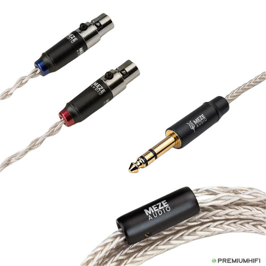 Meze Audio EMPYREAN 6.3 mm SILVER PLATED PCUHD UPGRADE CABLES 6.35 to mini XLR-🟢 PremiumHIFI audio store
