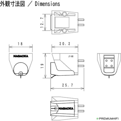 Nagaoka JT-80LB Moving Magnet Cartridge