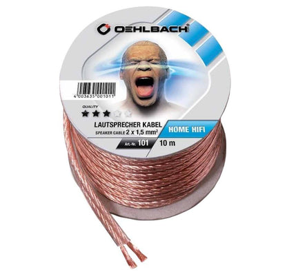 Oehlbach-Oehlbach 107 Speaker Wire SP-15 Stereo Speaker Cable 1m 2 x 1,5mm² HiFi-PremiumHIFI