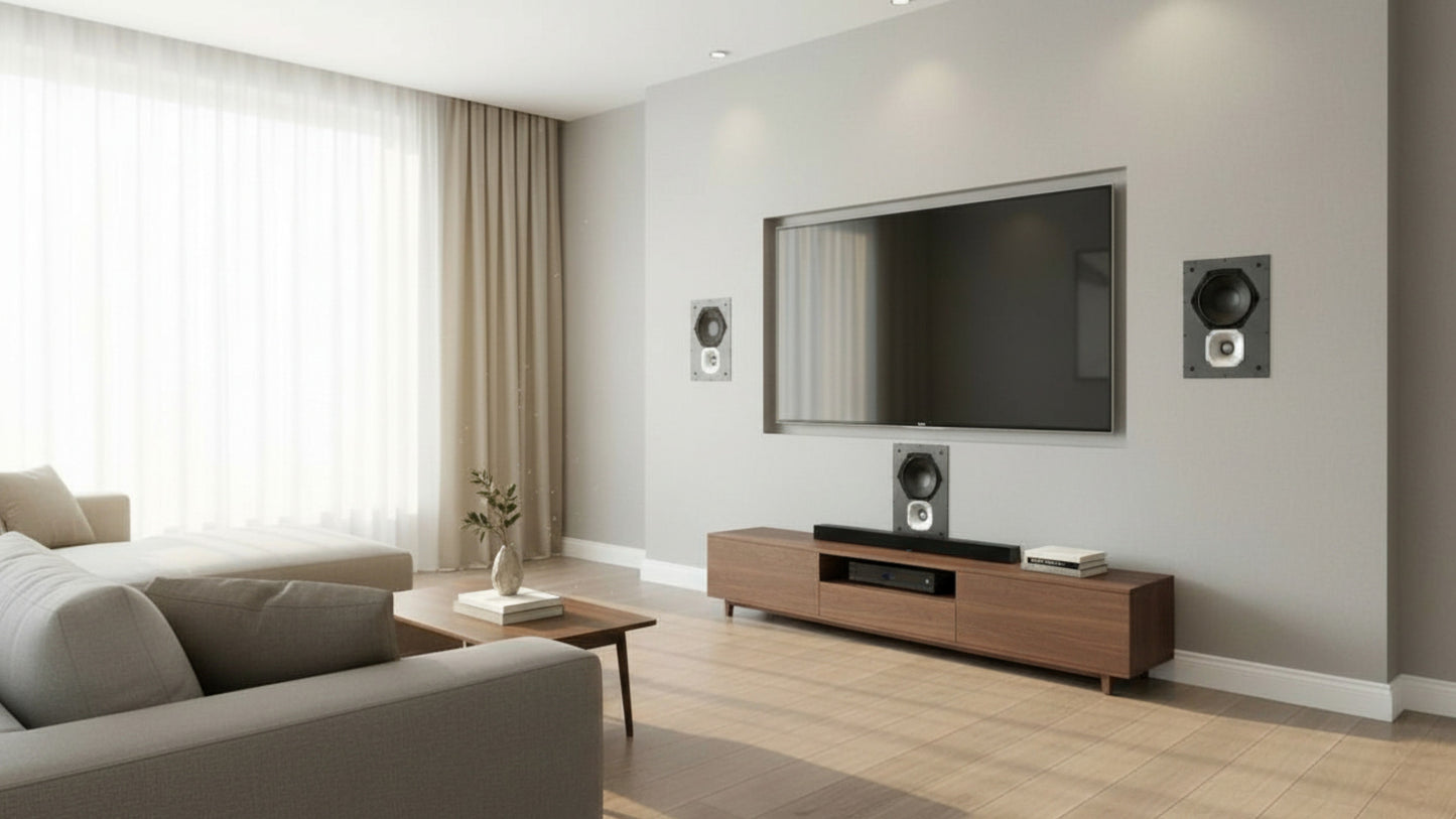 Reflektora audio skatuves pāra fāzes lineārais skaņas panelis