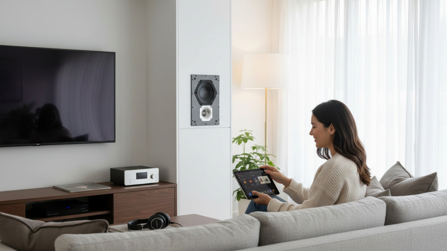 Reflektora audio skatuves pāra fāzes lineārais skaņas panelis