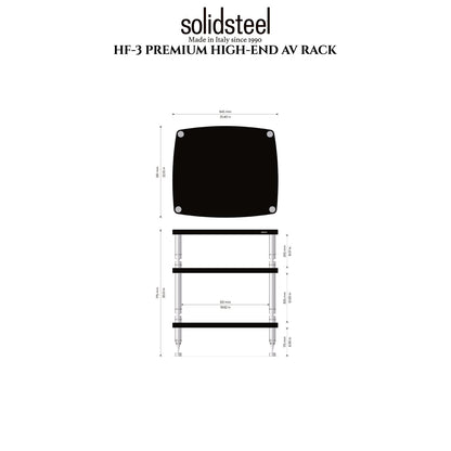 SolidSteel HF-3 fB Hyperspike High-End Audio Rack Black-🟢 PremiumHIFI audio store