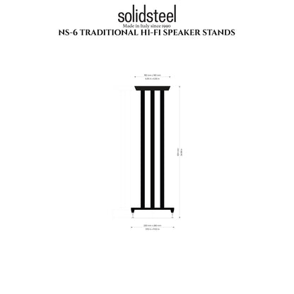SolidSteel NS-6 Pair of Hi-Fi Speaker Stands Black-🟢 PremiumHIFI audio store