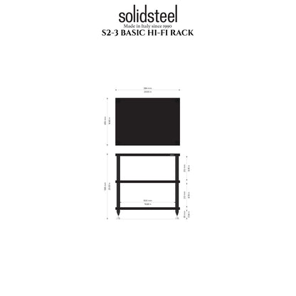 SolidSteel S2-3 Hi-Fi Stereo Rack Black-🟢 PremiumHIFI audio store
