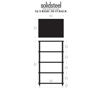 SolidSteel S2-5 Hi-Fi Stereo Rack Black-🟢 PremiumHIFI audio store