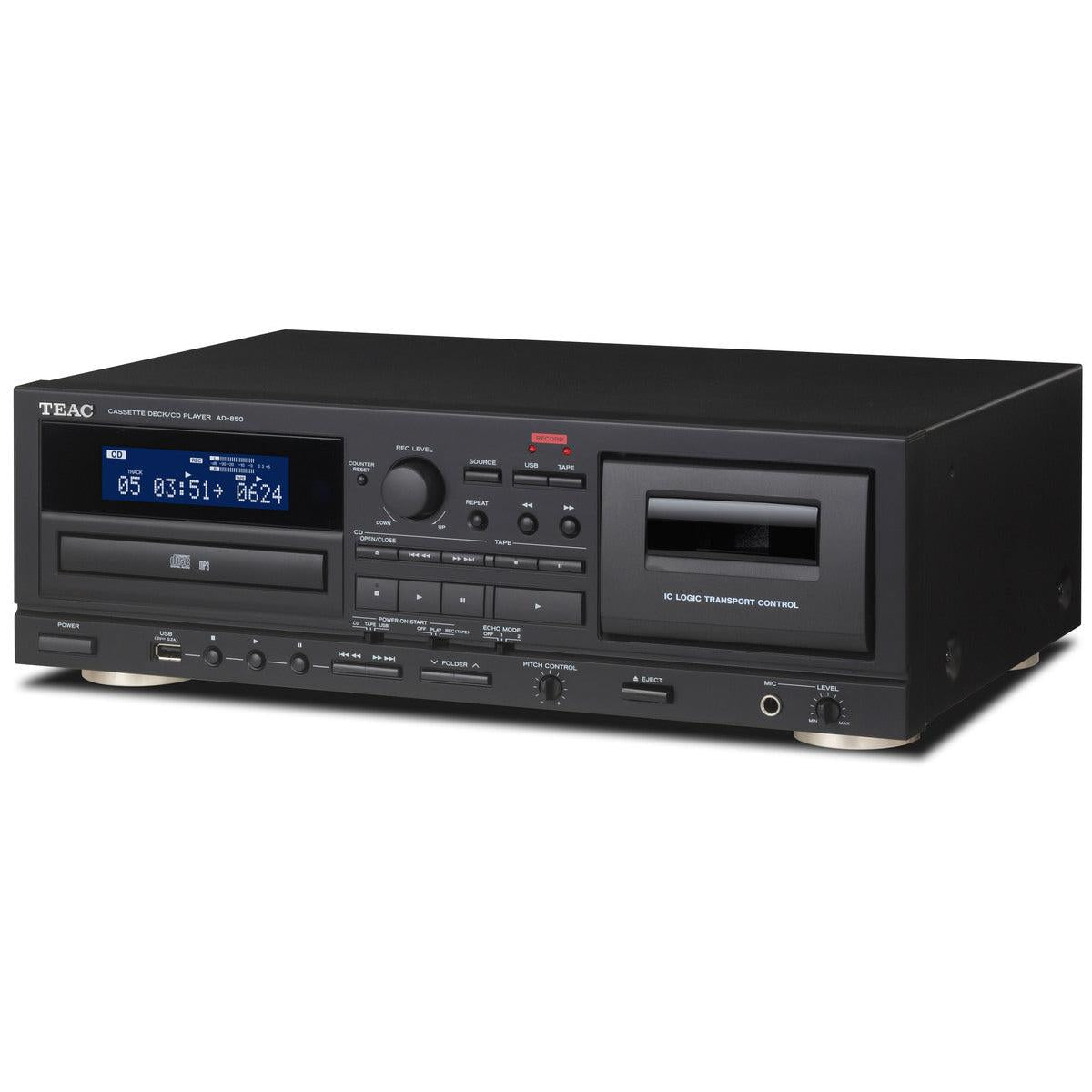 TEAC-TEAC AD-850-SE CD-player/Cassette/USB Black-PremiumHIFI
