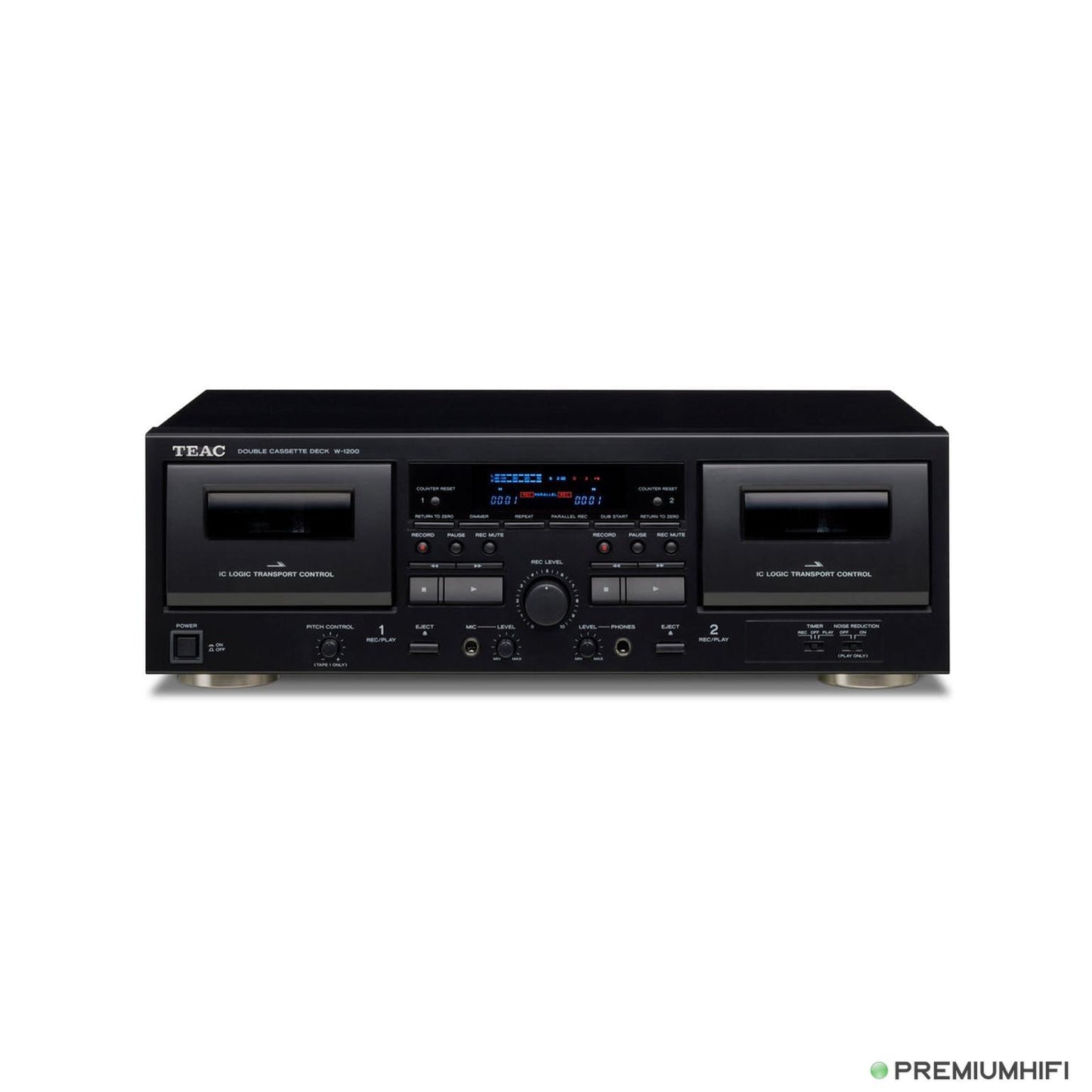 TEAC-TEAC W-1200 Double Cassette Player Black-PremiumHIFI