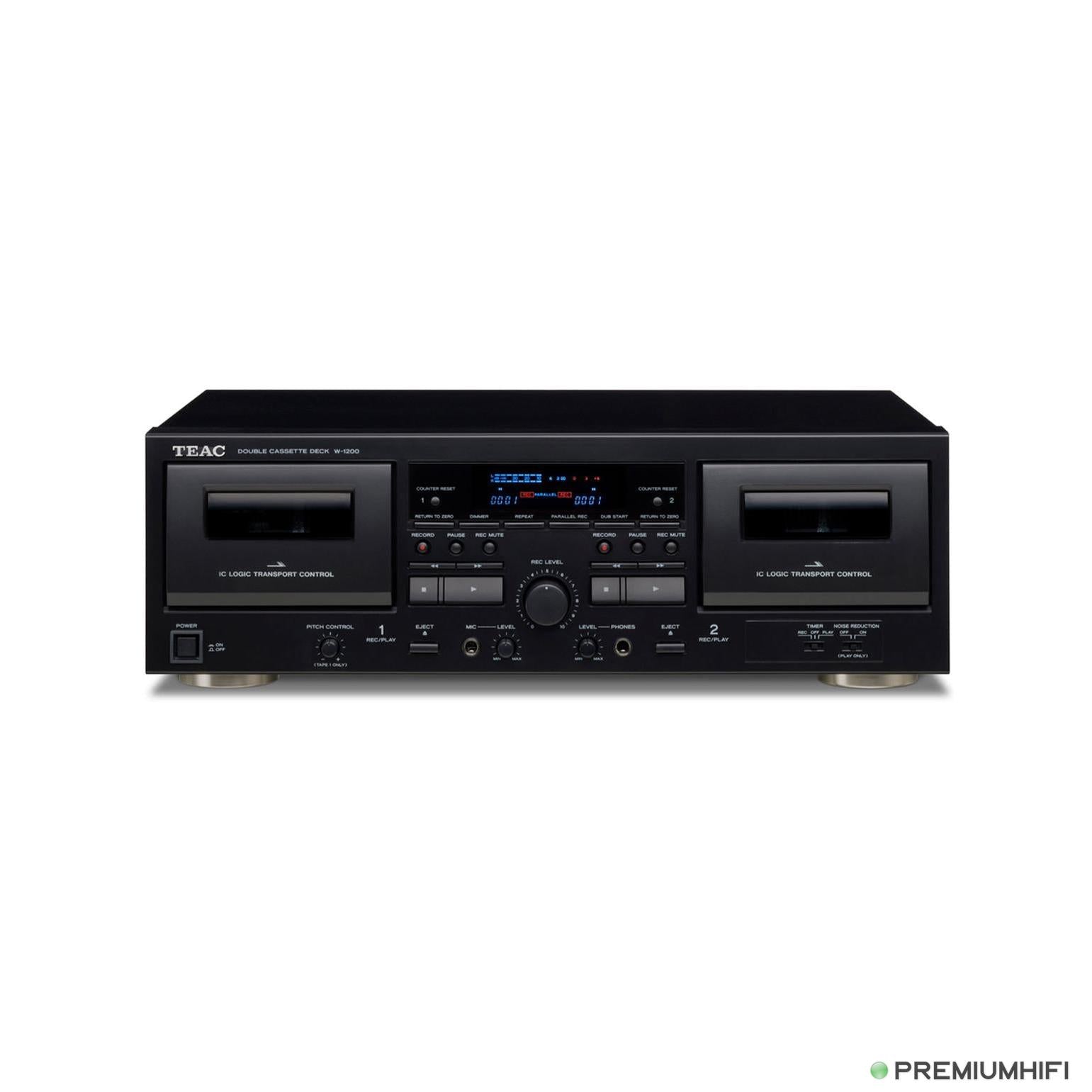 TEAC-TEAC W-1200 Double Cassette Player Black-PremiumHIFI