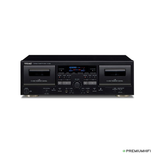 TEAC-TEAC W-1200 Double Cassette Player Black-PremiumHIFI