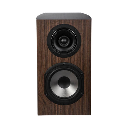 Antigua MC170 stand mount, dark oak, brushed black (pair) - PremiumHIFI