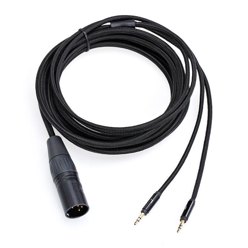 Crystalline 4-pin XLR balanced cable(3m)-4-pin XLR to 2 3.5-HIFIMAN-PremiumHIFI