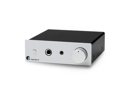 Pro-Ject Head Box E Silver front three-quarter view