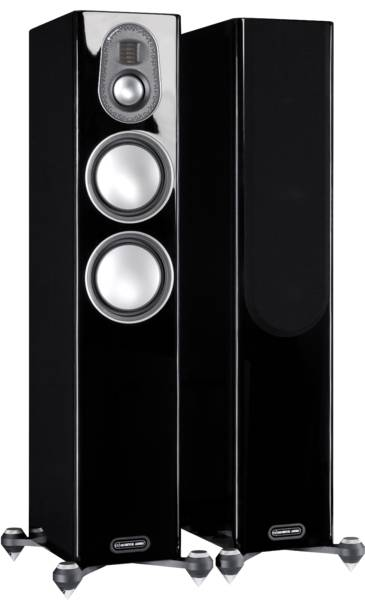Monitor Audio-Monitor Audio Gold 200 Piano Black (5G) floorstanding hi fi speakers pair-PremiumHIFI