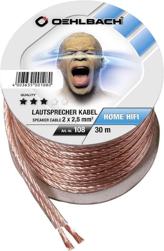OEHLBACH Art. No. 108 Speaker Wire SP-25 2x2.5mm2-speakers cable ready-Oehlbach-PremiumHIFI