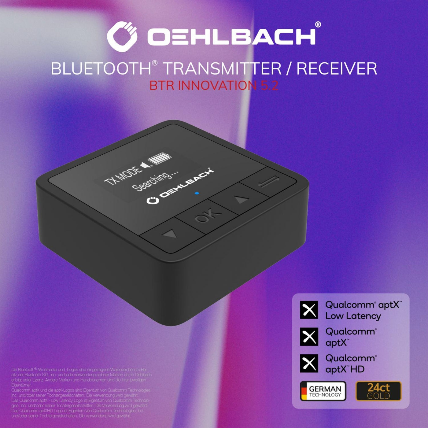 Oehlbach-OEHLBACH Art. No. 6054 BTR Innovation 5.2 Bluetooth TX/RX