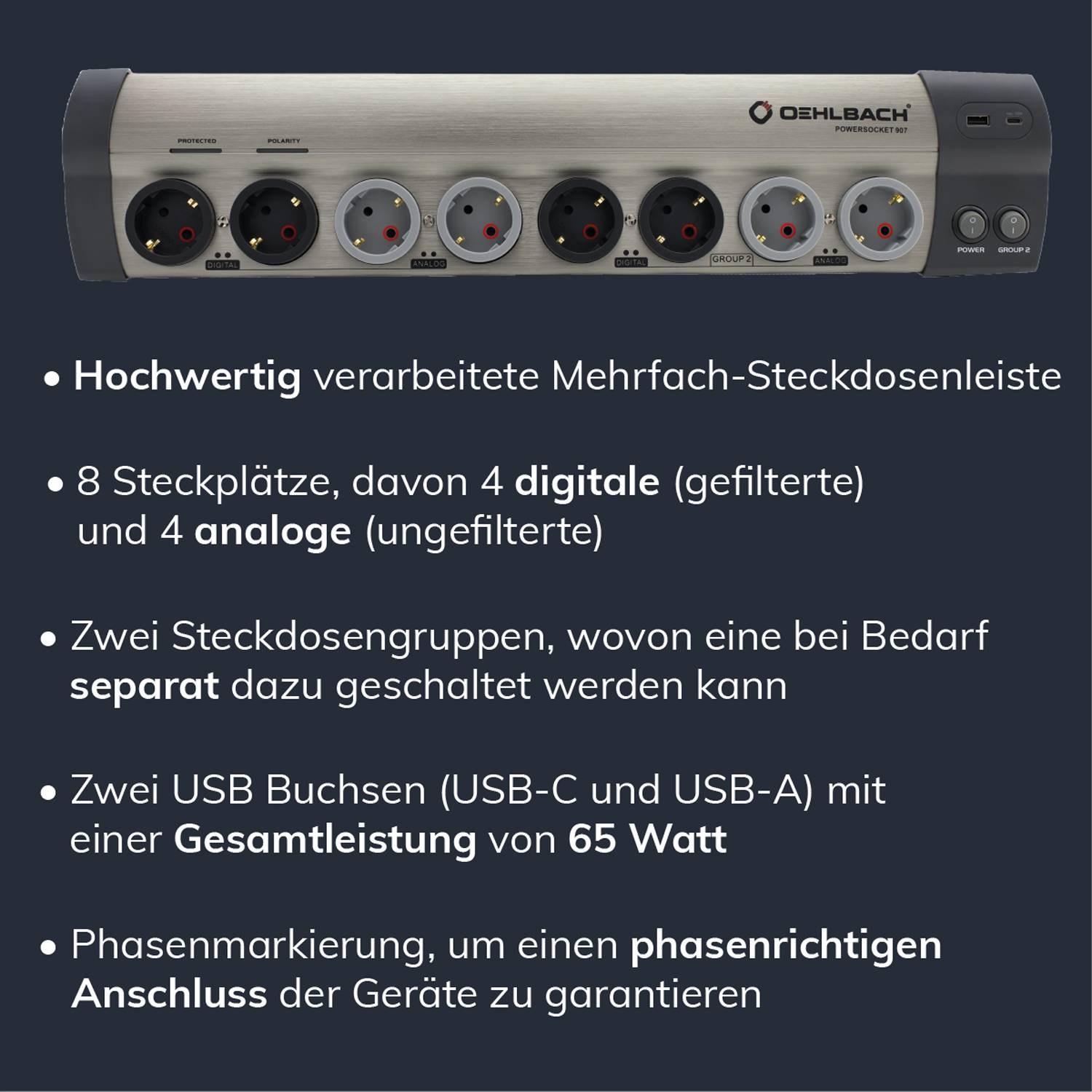 oehlbach-Power Socket 907-PremiumHIFI