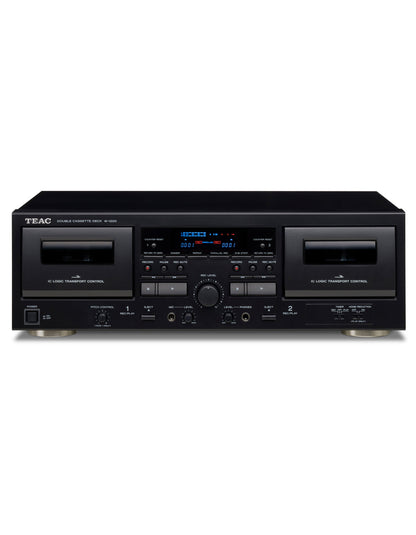 TEAC W-1200 Double Cassette Player Black-TEAC-PremiumHIFI